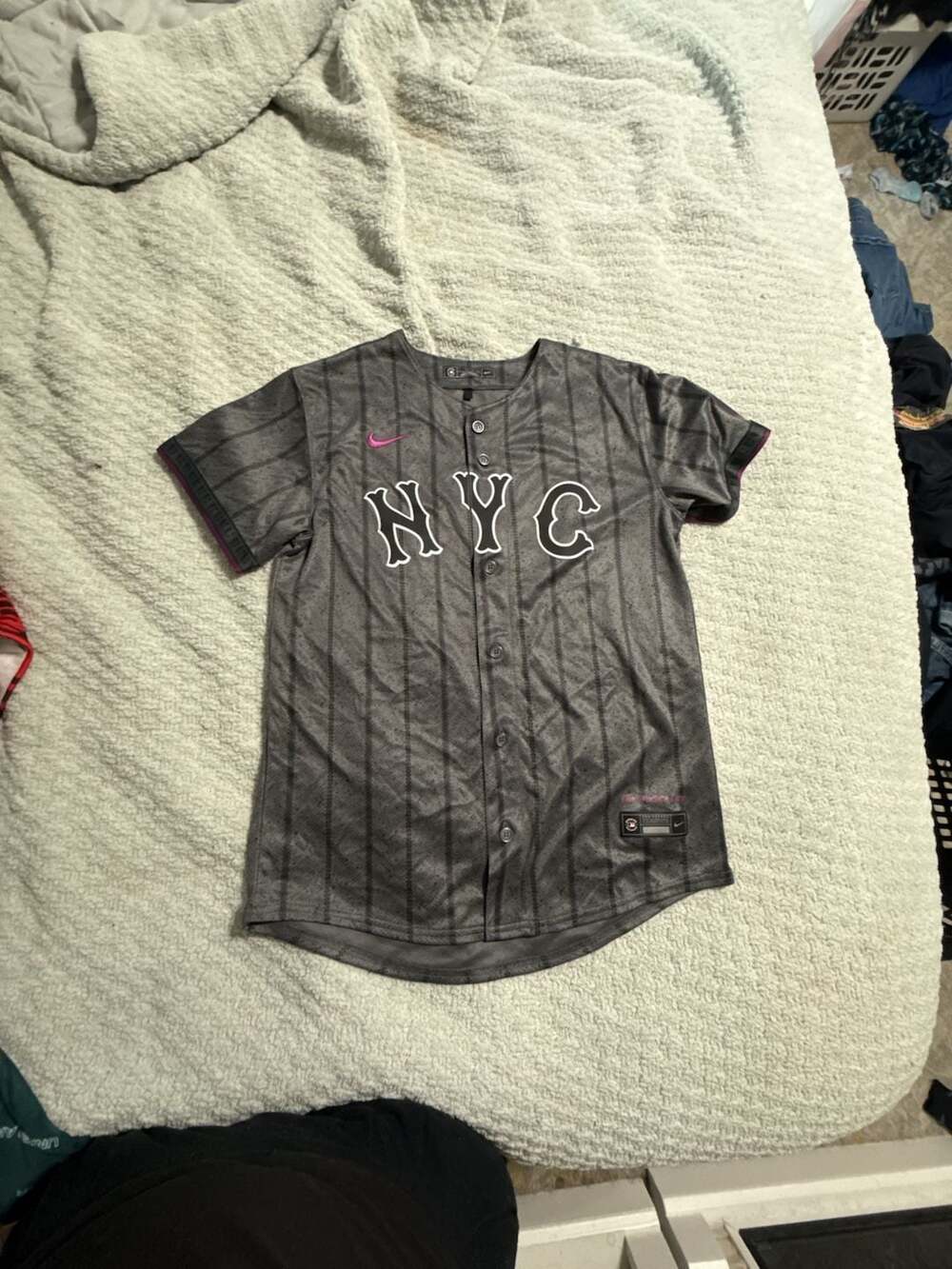 Nike New York Mets City Connect Youth Jersey - Gray